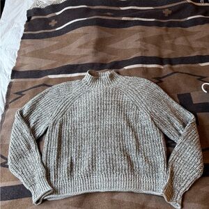 Madewell Marled Cotton Mock Neck Sweater